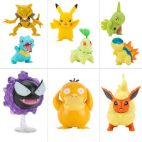 Pokemon | Battle Figure Pack | Wave 10 | Flareon, Psyduck, Gastly, Abra, Pikachu..