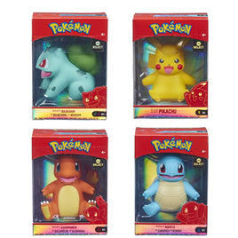 Pokemon | 4 Inch Kanto Vinyl Figures | Pikachu, Bulbasaur, Charmander, Squirtle