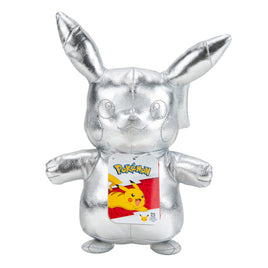 Pokemon | Celebrations | 25th Anniversary 8 Inch Silver Pikachu Plush