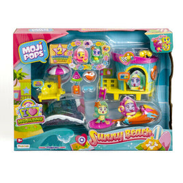 Mojipops | Sunny Beach Playset | 2 Exclusive Mojipops and Faces